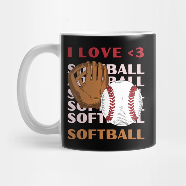 I love Softball My Favorite Softball Player Calls Me Mom Gift for Softball by BoogieCreates